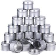 🕯️ diy candle making tin containers - set of 24, 4 oz each, metal round storage tins for arts & crafts, holiday gifts, and more with tokseo logo