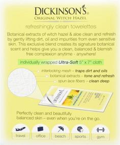 img 3 attached to 🧹 Dickinson's Original Witch Hazel Refreshing Cleansing Towelettes - Pack of 3, 20 Each