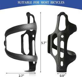 img 1 attached to Gazeer Ultra-Light Full Carbon Fiber Bicycle Drink Water Bottle Cage Holder – Ideal for Road Bike and MTB Cycling