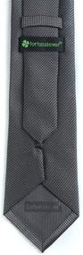 img 3 attached to 👔 Premium Set of 3 Fortunatever Solid Black Neckties, 35 Inch Length