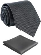 👔 premium set of 3 fortunatever solid black neckties, 35 inch length logo