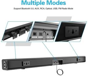 img 2 attached to 🔊 COSOOS 40W 31.5-дюймовая Саундбар для ТВ с Bluetooth 5.0, светодиодным дисплеем, пультом дистанционного управления, домашней кинотеатральной системой, цифровым оптическим, RCA, AUX, возможностью крепления на стену