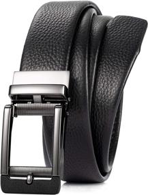 img 4 attached to WOLFANT Ratchet Genuine Leather Automatic Men's Accessories and Belts