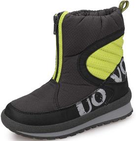 img 4 attached to ❄️ UOVO Boys Snow Boots: Waterproof Winter Boots for Kids - Warm & Slip Resistant Outdoor Shoes for Boys (Little Boys/Big Boys)