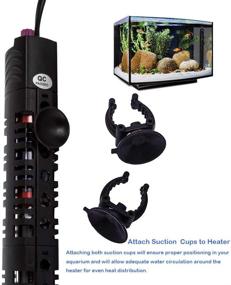 img 1 attached to 🐠 ZMS Submersible Aquarium Heater: Intelligent LED Display, Quartz Shell Safety, Dual Temperature Control