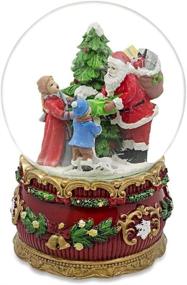 img 3 attached to Зачаровывающий музыкальный снежный шар "Санта": сияющая фигурка новогоднего подарка.