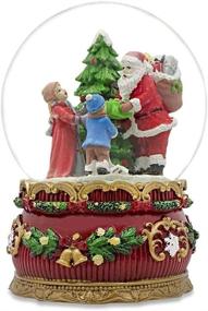 img 4 attached to Зачаровывающий музыкальный снежный шар "Санта": сияющая фигурка новогоднего подарка.