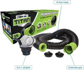 img 1 attached to 🚍 Thetford TITAN 17853: 15-Foot Premium RV Sewer Hose Kit - Black/Green