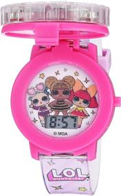 img 4 attached to L.O.L. Surprise! Girls' Quartz Watch - Pink Plastic Strap (Model: LOL4042) - A Perfect Timepiece for Kids!