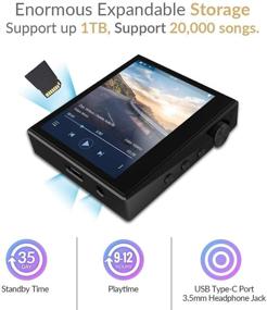 img 1 attached to 🎵 HIDIZS AP80: High-Resolution Lossless MP3 Music Player with LDAC/aptX/FLAC/Hi-Res Audio/FM Radio - Black, Full Touch Screen & Hi-Fi Bluetooth Audio Player