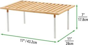 img 2 attached to 📦 mDesign Bamboo Storage Shelf - Kitchen & Food Organizer for Cabinets, Pantry, Countertops - Stackable and Natural Wood - 2 Pack