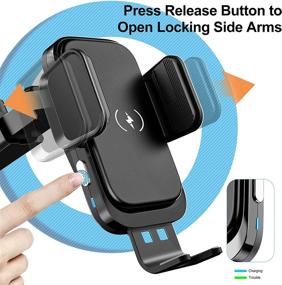 img 3 attached to 📱 FirMate 15W Fast Qi Wireless Car Charger Mount - Auto-Clamping, Dashboard & Air Vent Car Phone Holder - Compatible with iPhone 12/12 Pro/11/Pro/XS/XS Max/X/8, Galaxy Note 20/10/S20+/S10+/S9+