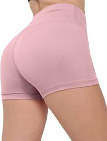 img 4 attached to 🩲 CHRLEISURE High Waist Yoga Bike Shorts for Women: Comfortable Workout Booty Spandex Shorts