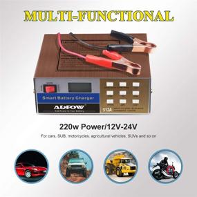 img 3 attached to 🔋 ADPOW Automotive Smart Battery Charger: 12V 24V 12A, Automatic Car Battery Maintainer with Intelligent Pulse Repair - Ideal for Boat, Marine, Truck, Lawn Mower, Deep Cycle Battery & Terminal Clean Brush