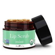 💋 rejuvenate your lips with organic lip scrub - mint sugar scrub for exfoliation, moisturization, and repair - ideal lip care exfoliator and softener, perfect as a gift or stocking stuffer logo