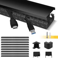🔌 stageek cable raceway kit - open slot wiring raceway duct with cover, on-wall cable concealer for tvs and computers - 9x15.4inch, black logo