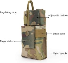 img 2 attached to 📻 Molle Short Radio Pouch: Durable Nylon Tactical Holder for BaoFeng UV-5R UV82 (CP)