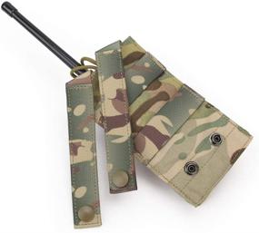 img 1 attached to 📻 Molle Short Radio Pouch: Durable Nylon Tactical Holder for BaoFeng UV-5R UV82 (CP)