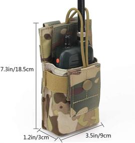 img 3 attached to 📻 Molle Short Radio Pouch: Durable Nylon Tactical Holder for BaoFeng UV-5R UV82 (CP)