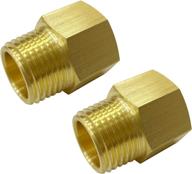 solid brass 2-pack npt 1/2 female to 1/2 inch male thread pipe fitting converter adapter: find high-quality brass adapters for your plumbing needs логотип