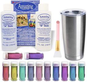 img 4 attached to Epoxy Tumblers Kit with Glitter: Ultimate Crafting Set for Tumblers