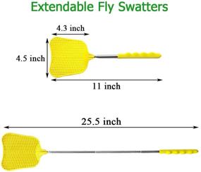 img 2 attached to 🦟 Telescopic Fly Swatters – Versatile, Extendable Stainless Steel Handle for Effective Indoor and Outdoor Mosquito Control – 8 Pack
