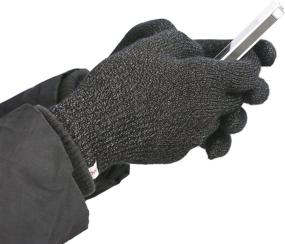 img 4 attached to 🧤 Agloves Polar Sport Unisex Touchscreen Gloves, Fleece Lined for Comfort & Warmth, iPhone/Android/iPad/Nexus Compatible - M/L Black