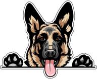 high-quality german shepherd smiling dog breed decal sticker - perfect for laptops, tumblers, windows, cars, trucks, walls - vibrant full-color design logo