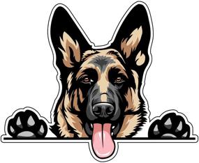 img 2 attached to High-Quality German Shepherd Smiling Dog Breed Decal Sticker - Perfect for Laptops, Tumblers, Windows, Cars, Trucks, Walls - Vibrant Full-Color Design