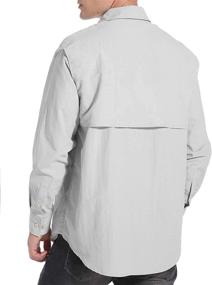 img 2 attached to 🎣 NOMINATE Men's UPF 50+ UV Protection Long Sleeve Fishing Shirts: Quick-Drying, Lightweight Sun Shirts for Hiking