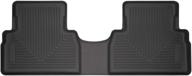 🐾 husky liners - 14871: weatherbeater 2nd seat floor mat for 2019 hyundai santa fe - black logo