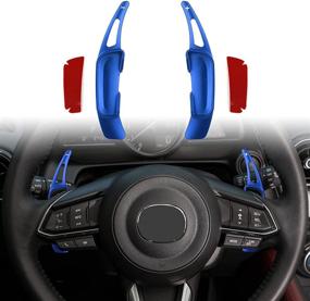 img 4 attached to ANFOKAS No Drilling Steering Wheel Paddle Shifter Extension Shift Gears Paddles Cover For Mazda 3 6 CX-5 CX-3 CX-9 MX-5 Miata -Blue
