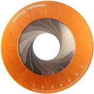 🔶 beiyoule circle drawing maker: rotary adjustable stainless steel math ruler (orange) logo