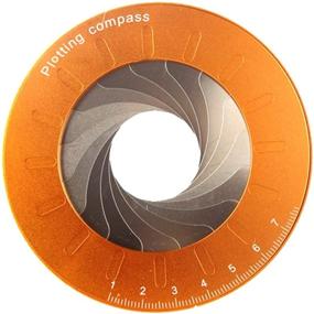 img 4 attached to 🔶 Компас для рисования кругов Beiyoule: регулируемый вращающийся математический линейка из нержавеющей стали (оранжевый)