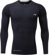 nooz men's cool dry compression baselayer long sleeve t shirts: stay dry and comfortable with advanced cooling technology логотип