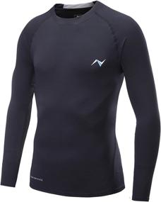 img 3 attached to Nooz Men's Cool Dry Compression Baselayer Long Sleeve T Shirts: Stay Dry and Comfortable with Advanced Cooling Technology