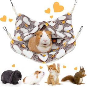 img 4 attached to 🐹 Multi-functional Small Animal Hanging Hammock for Guinea Pigs, Hamsters, and Ferrets – Cozy Cage Bed and Interactive Toy