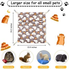 img 3 attached to 🐹 Multi-functional Small Animal Hanging Hammock for Guinea Pigs, Hamsters, and Ferrets – Cozy Cage Bed and Interactive Toy