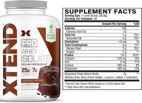 img 3 attached to XTEND Pro Protein Powder Chocolate Lava Cake: 100% Whey Protein 🍫 Isolate, Keto-Friendly, 7g BCAAs, Natural Flavors, Gluten-Free, Low Fat Post Workout Drink (5lbs)