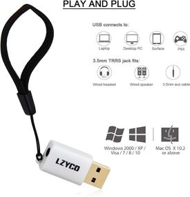img 1 attached to LZYCO Audio Adapter USB to Headphone Audio Jack 🎧 with Integrated Mic Jack - External Stereo Sound Card (2pcs White)
