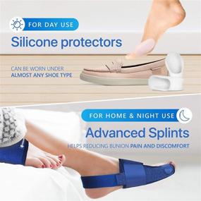 img 2 attached to Sports Laboratory Bunion Corrector - Orthopedic Bunion Splints, Big Toe Straighteners 🏋️ and Relief Guide for Women and Men - Adjustable Size, Day and Night Support