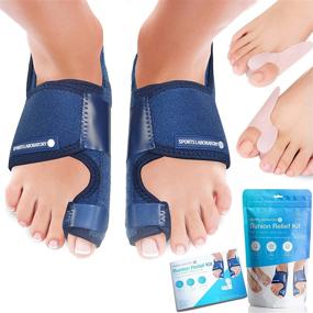 img 4 attached to Sports Laboratory Bunion Corrector - Orthopedic Bunion Splints, Big Toe Straighteners 🏋️ and Relief Guide for Women and Men - Adjustable Size, Day and Night Support