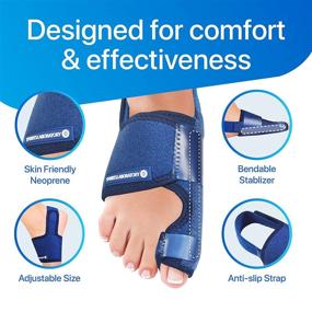 img 3 attached to Sports Laboratory Bunion Corrector - Orthopedic Bunion Splints, Big Toe Straighteners 🏋️ and Relief Guide for Women and Men - Adjustable Size, Day and Night Support