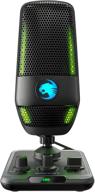 🎙️ roccat torch studio-grade usb microphone, black: high-performance audio recording for professionals, roc-14-910 logo