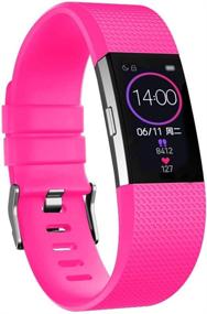 img 4 attached to YOUKEX Silicone Bands: Stylish Compatibility for Fitbit Charge 2 - Classic & Special Edition Replacement Band for Women and Men