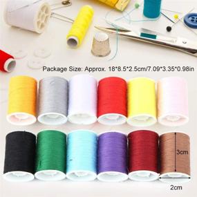 img 2 attached to 🧵 Versatile 12-Color Sewing Thread Assortment for Hand and Machine Sewing - Portable Plastic Tube Included
