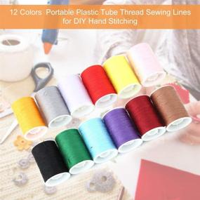 img 3 attached to 🧵 Versatile 12-Color Sewing Thread Assortment for Hand and Machine Sewing - Portable Plastic Tube Included