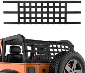 img 4 attached to JoyTutus грузовая сетка для Wrangler JK JKU JL YJ TJ LJ 1997-2020 - сетка для крыши автомобиля с улучшенным хранением окон автомобиля.