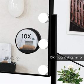 img 1 attached to Hollywood Vanity Mirror with Lights, USB Charging Port, Smart Touch Control, 💄 12 Dimmable Bulbs and 360°Rotation, Dressing Table Mirror, 3 Colors Dimmable, Removable 10x Magnification