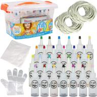 🎨 klever kits tie dye art set: 26 colors fabric dye with storage box and accessories for group activities, family reunions, and craft projects logo